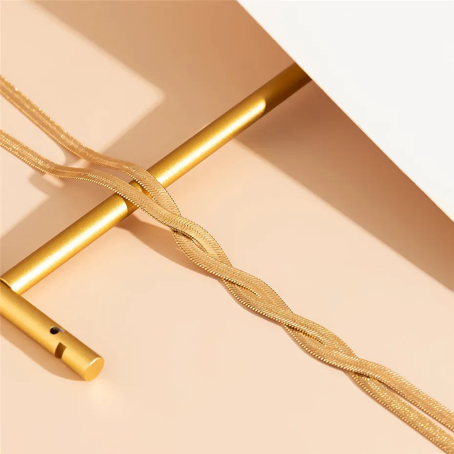 Flaira – Collana a serpente regolabile in oro