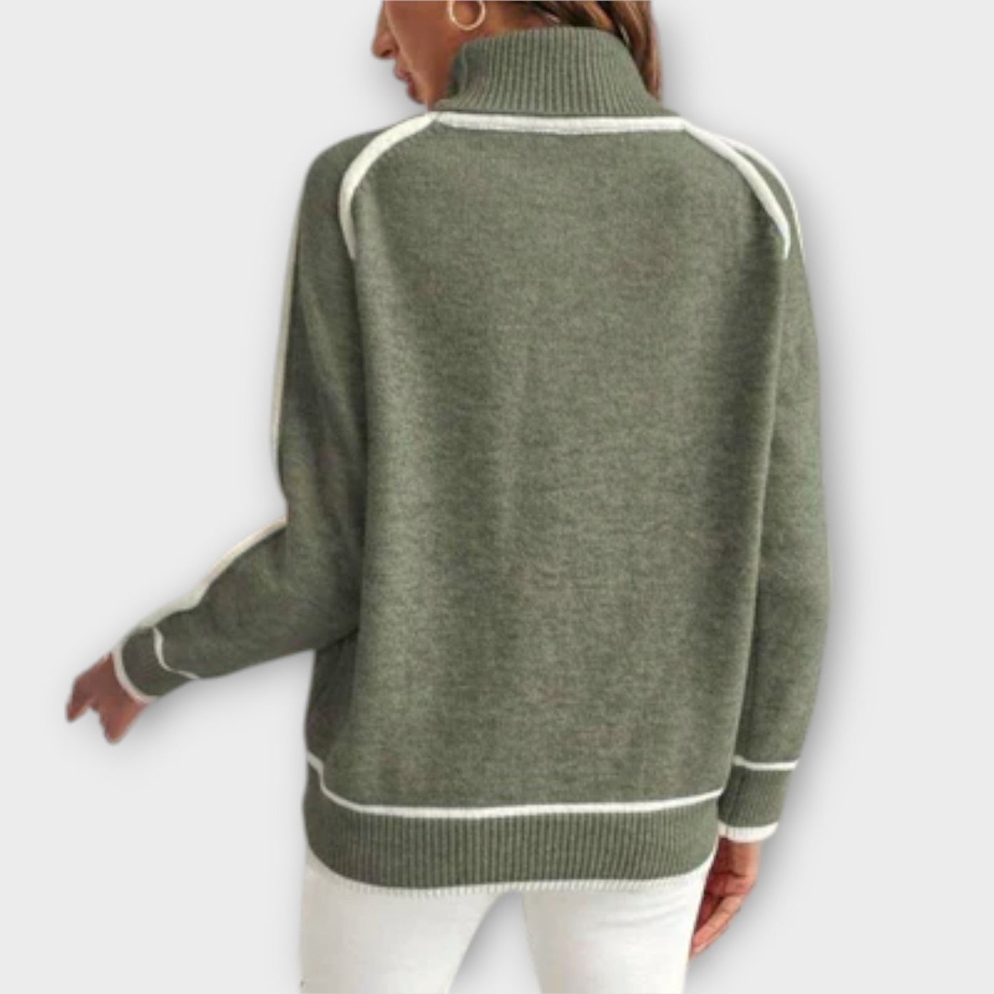 Pull en Lin Olive Luxe