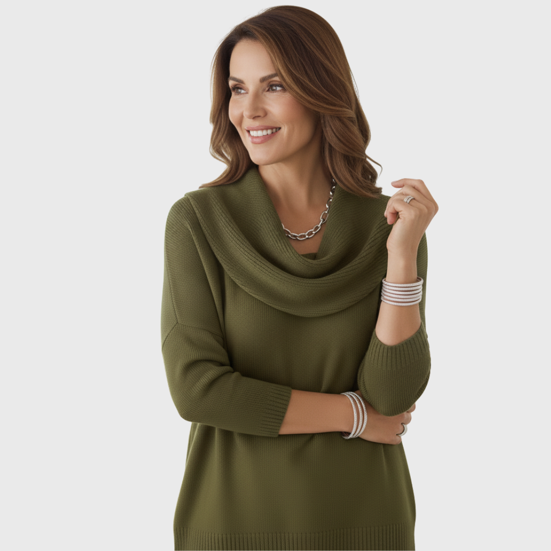 Julia | Maglia con Collo Drappeggiato