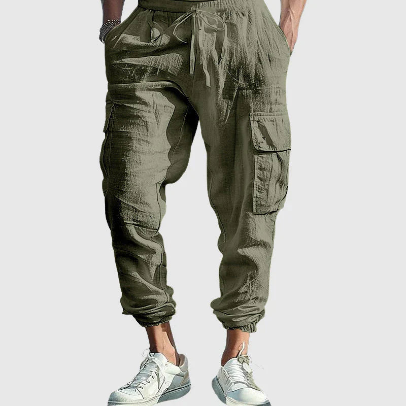 LUXSSE | PANTALONI CARGO IN LINO