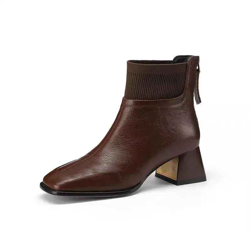 Klaudia | Bottines Hiver Élégantes à Talon Chunky