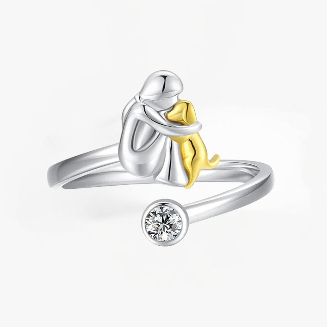 Rose™ - Bague avec Charm Chien