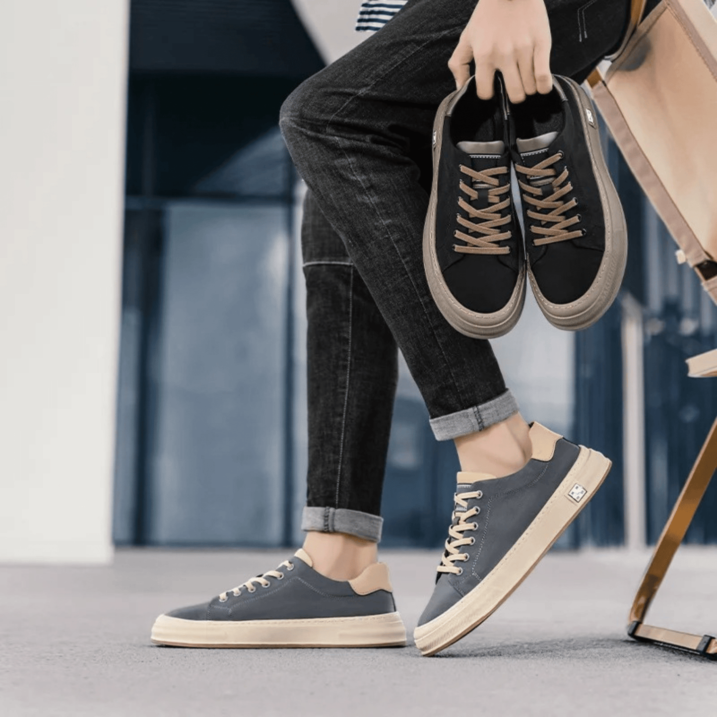 ROSSI ROMA | SNEAKERS IN TELA DA UOMO