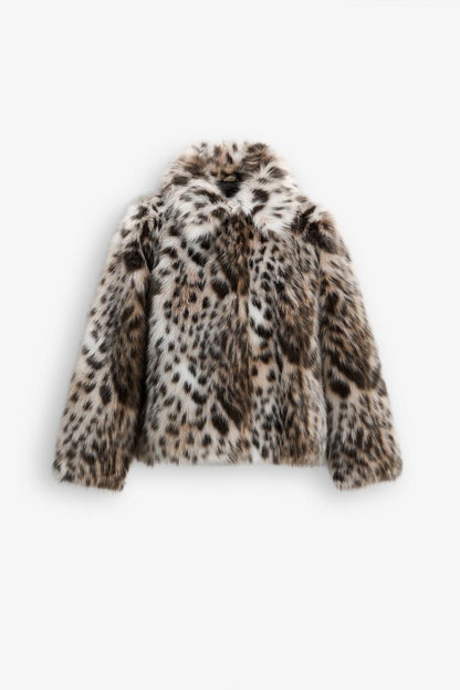 GIACCA IN FINTA PELLICCIA LEOPARDO