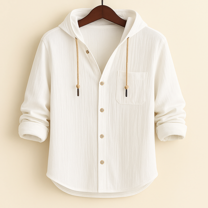 CAMICIA LUXURY IN COTONE MORBIDO CON CAPPUCCIO