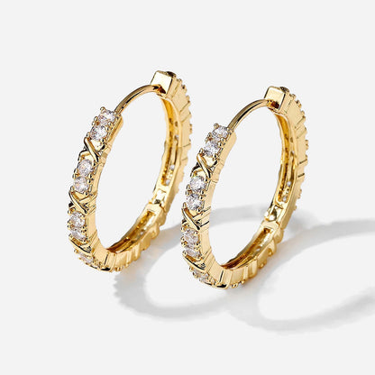 Aurelisse | Orecchini a Croce in Zirconia Oro 18K