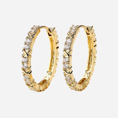 Aurelisse | Orecchini a Croce in Zirconia Oro 18K