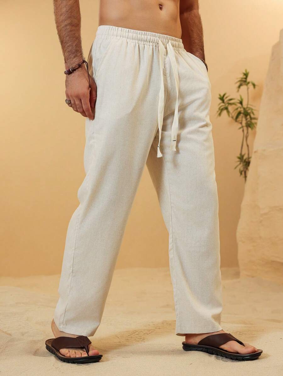 SIMONE  |  PANTALONI CROPPED IN LINO 