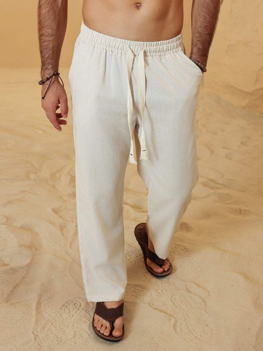 SIMONE  |  PANTALONI CROPPED IN LINO 