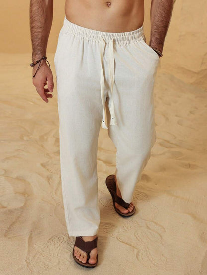 SIMONE  |  PANTALONI CROPPED IN LINO 