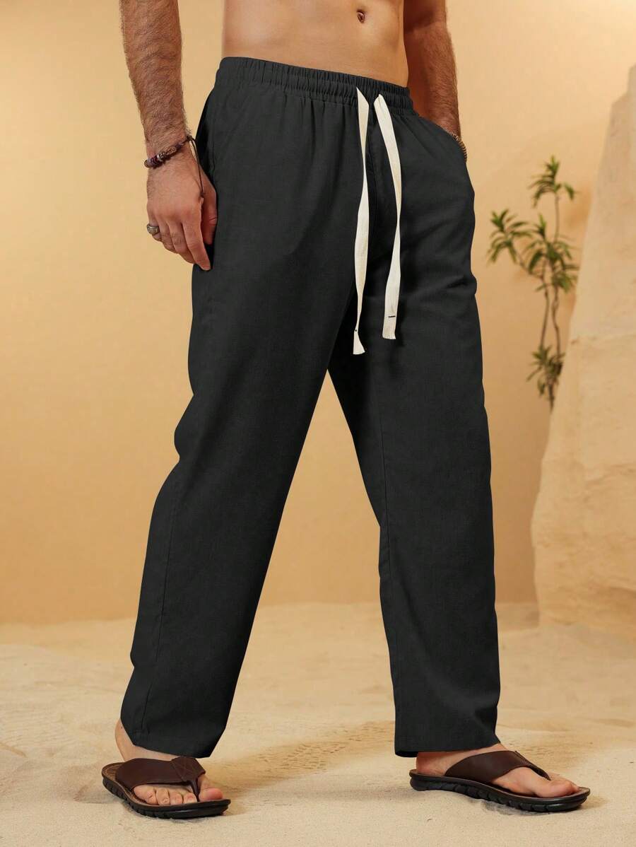 SIMONE  |  PANTALONI CROPPED IN LINO 