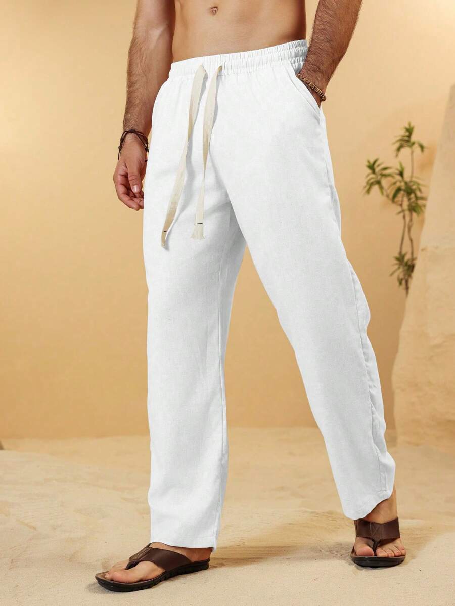 SIMONE  |  PANTALONI CROPPED IN LINO 