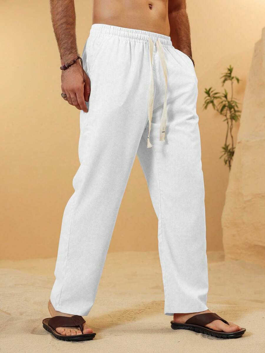 SIMONE  |  PANTALONI CROPPED IN LINO 