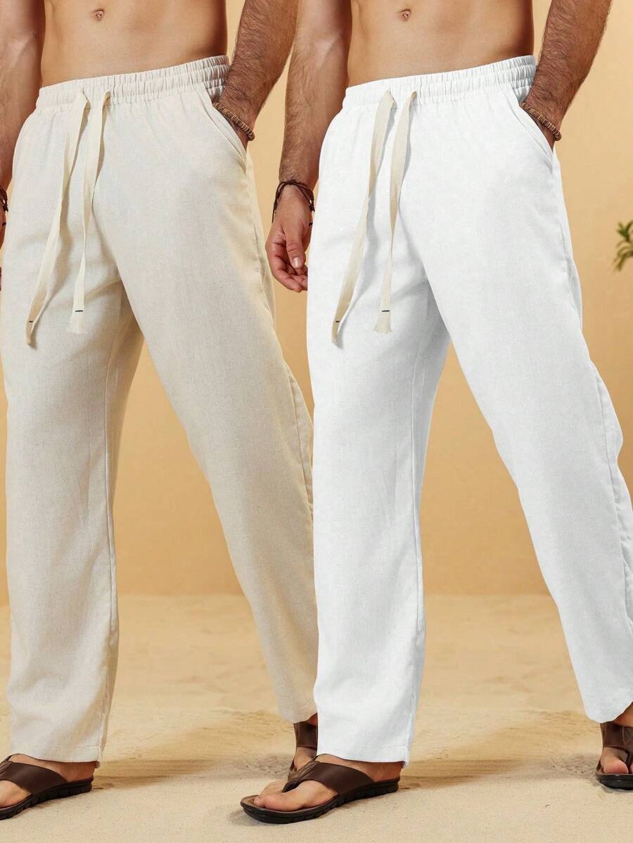 SIMONE  |  PANTALONI CROPPED IN LINO 