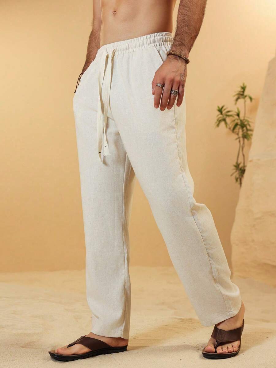 SIMONE  |  PANTALONI CROPPED IN LINO 