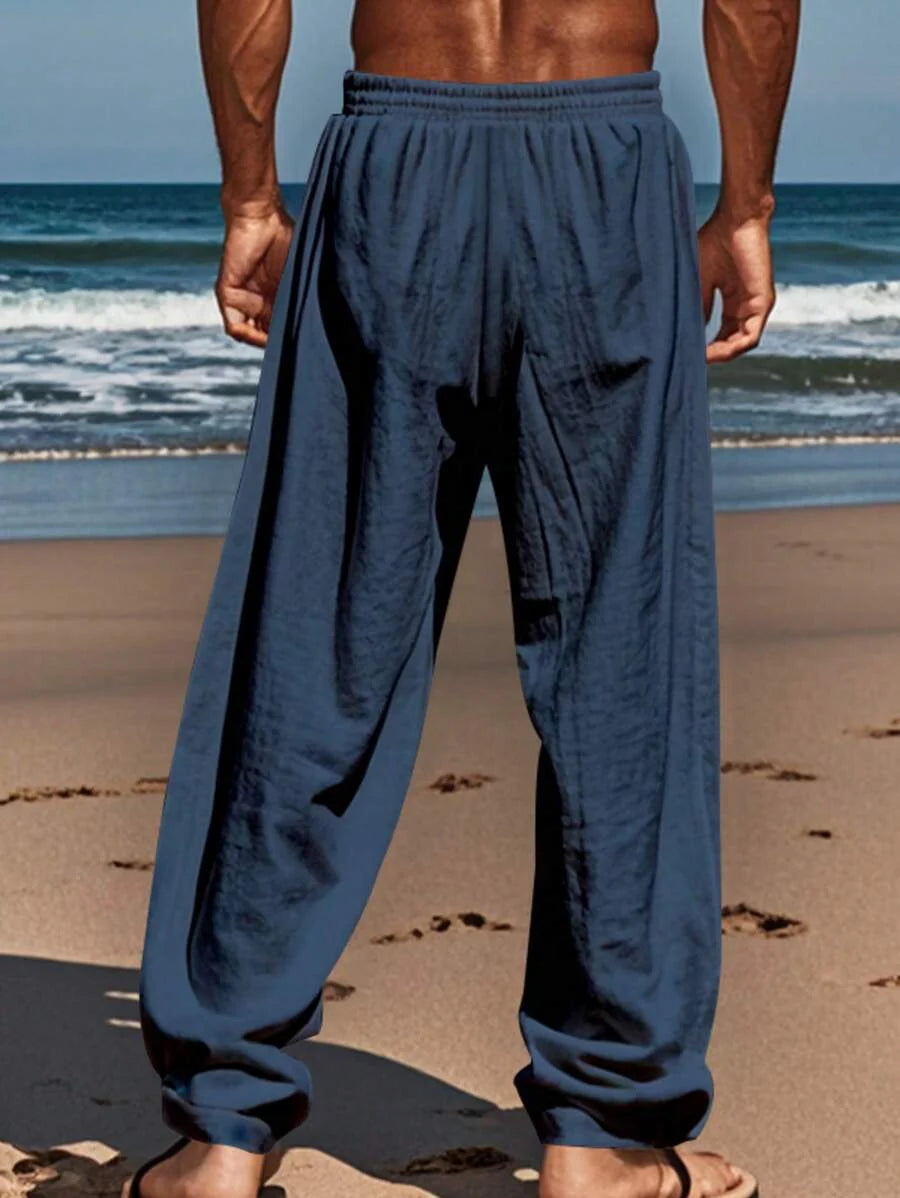 MARCO | PANTALONE LEGGERO IN LINO CON LACCIO