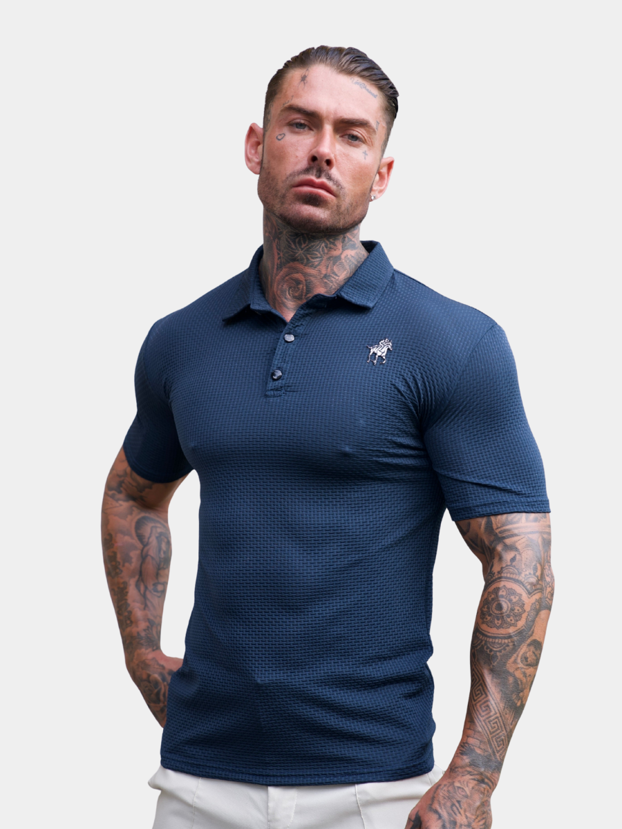 POLO CON TEXTURE A TAGLIO SLIM