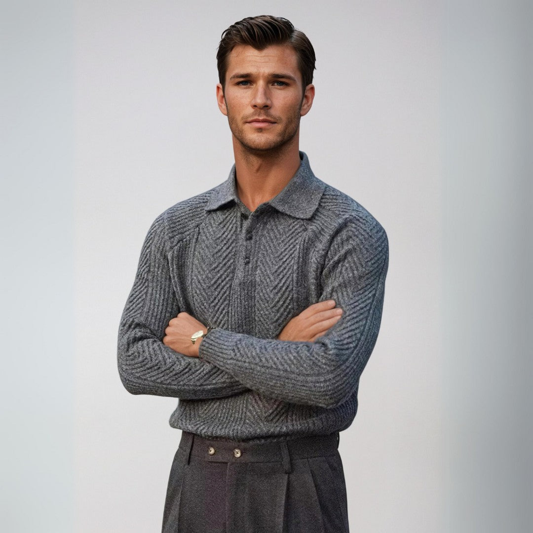 ROSSI | MAGLIONE DI LUSSO DA UOMO CON COLLETTO