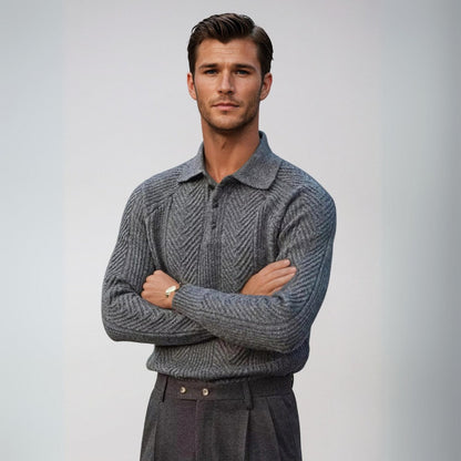 ROSSI | MAGLIONE DI LUSSO DA UOMO CON COLLETTO