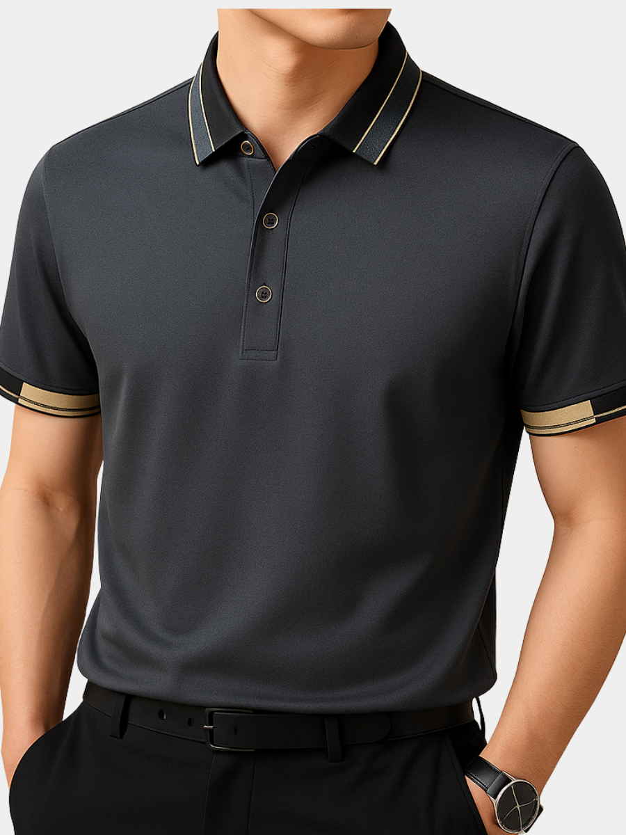 ROSSI ROMA™ | POLO CON FINITURE A CONTRASTO