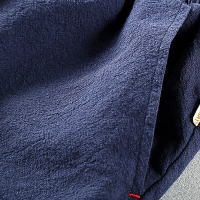 TOMMASO | PANTALONCINI IN COTONE BIOLOGICO E LINO