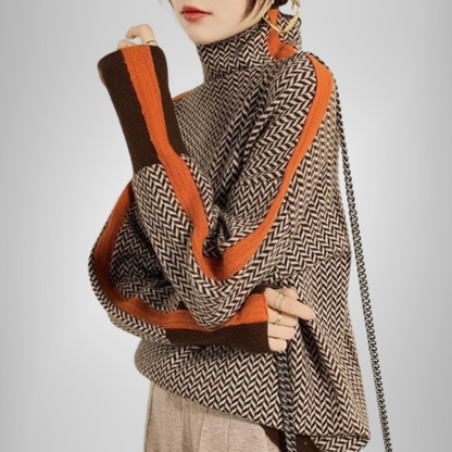 Clarabella - Maglione a Collo Alto Mélange