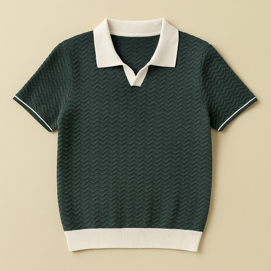 LUXSSE | POLO SHIRT EN TISSU RICCIO DE