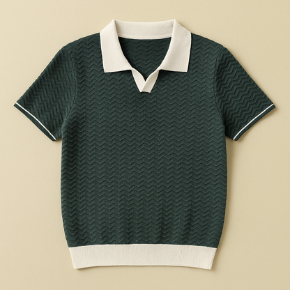 LUXSSE | POLO SHIRT EN TISSU RICCIO DE