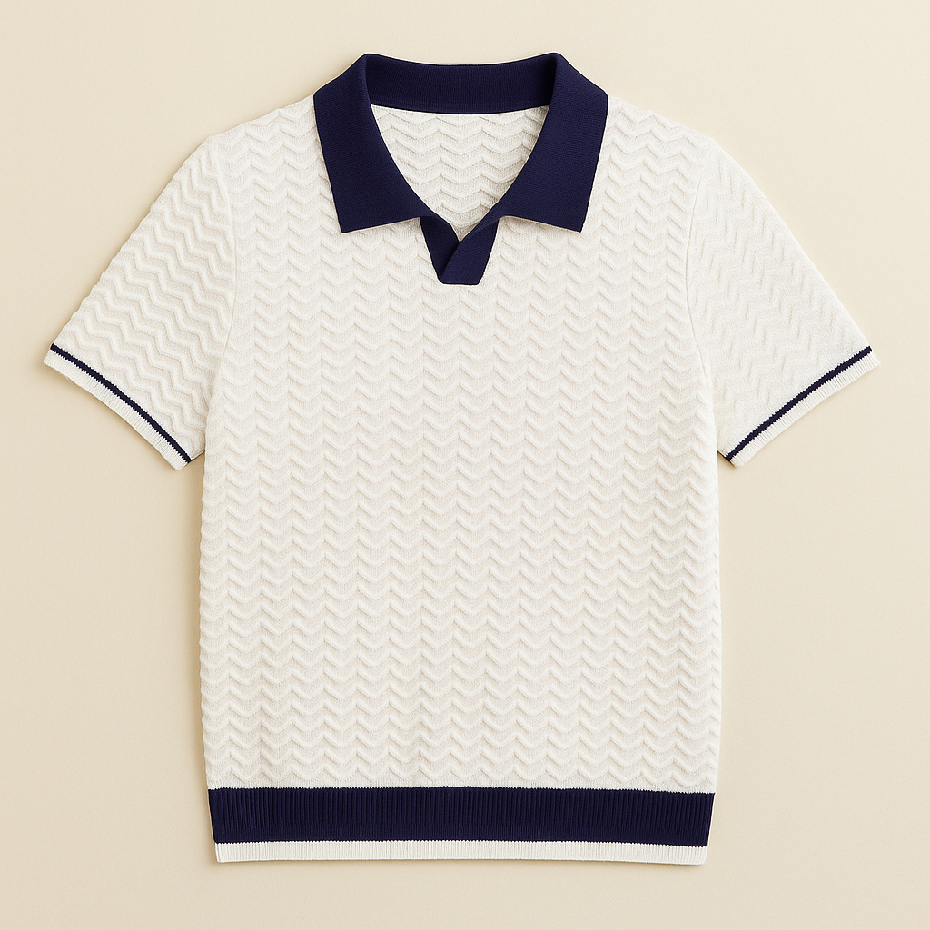 LUXSSE | POLO SHIRT EN TISSU RICCIO DE