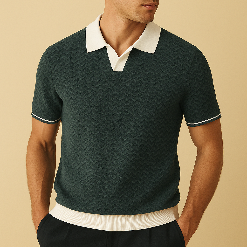 LUXSSE | POLO SHIRT EN TISSU RICCIO DE