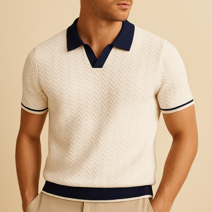 LUXSSE | POLO SHIRT EN TISSU RICCIO DE