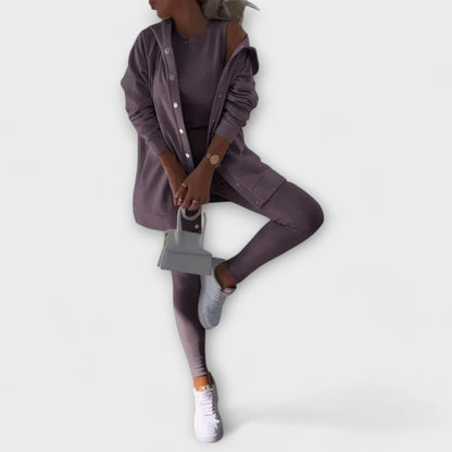 Set di tre pezzi con cardigan