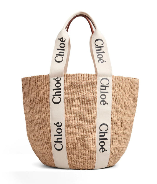 Le Panier "Céleste" — Cabas Tressé à Rubans