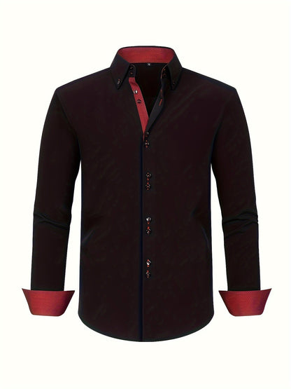 ALBERTO | CAMICIA ELEGANTE LEGGERA CON DETTAGLI A CONTRASTO