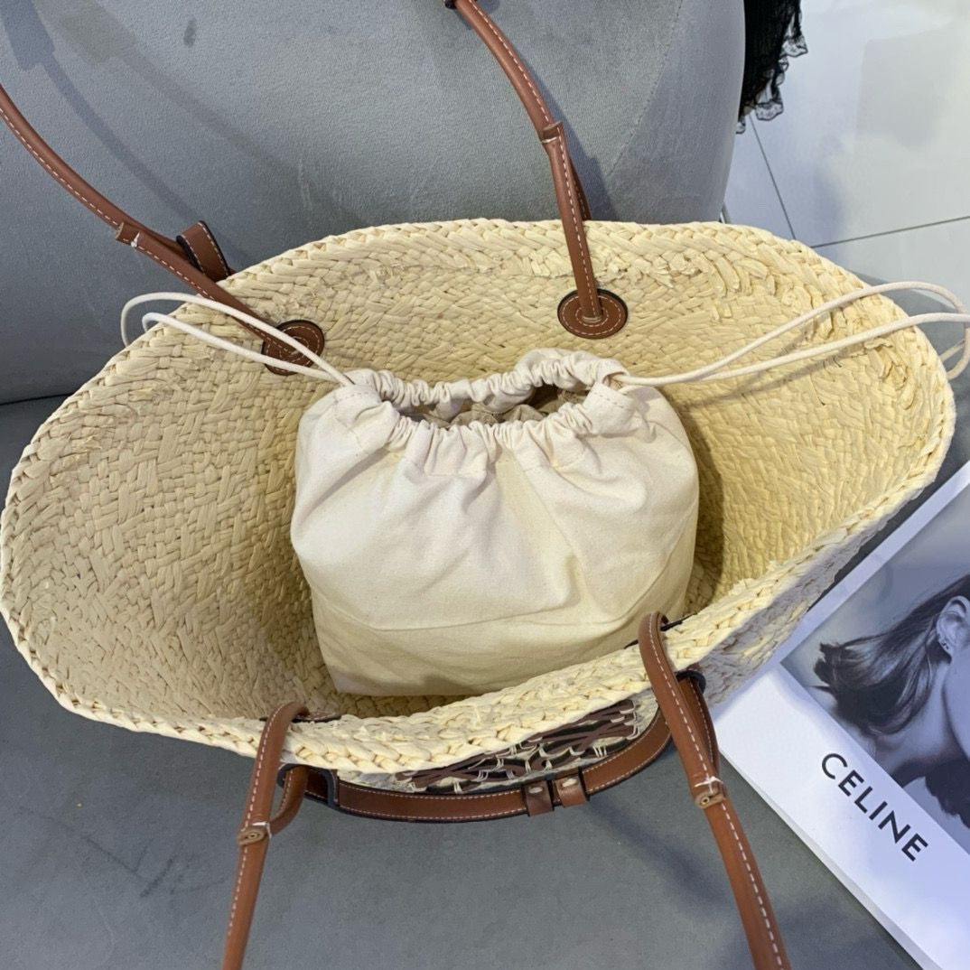 Le Cabas "Riviera" — Panier Tressé en Raphia