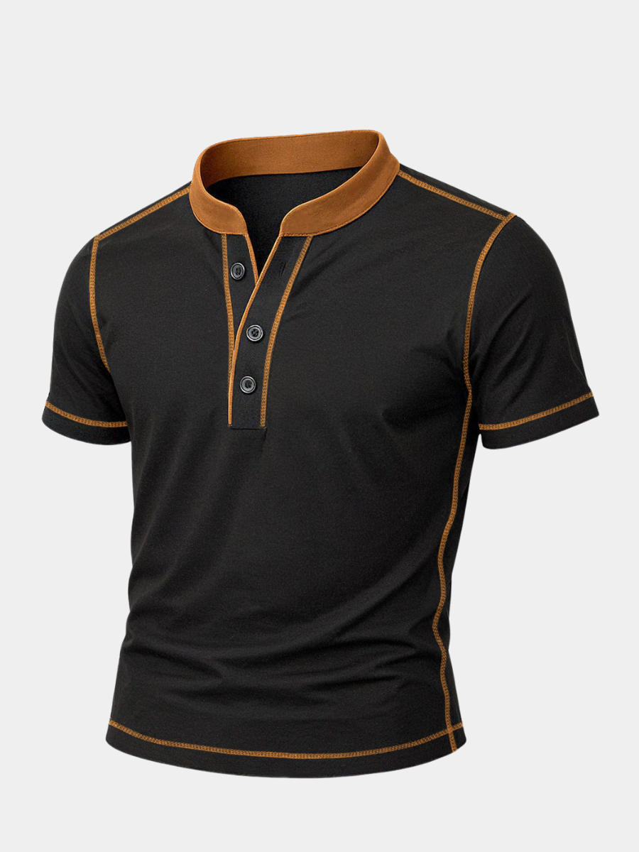 OLIVIERI | CAMICIA HENLEY CON BORDO EMBER