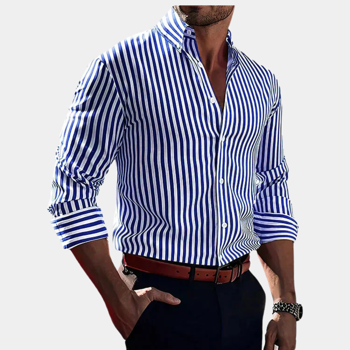 LEO™ | CAMICIA CONFIDENCE A RIGHE
