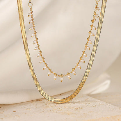 Marizanne | Collana Serpente di Lusso & Set di Gioielli con Perle in Oro 18K