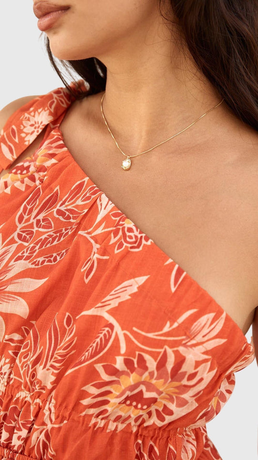 Bailey | Collana con Pendente in Perla Dorata