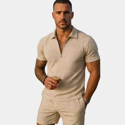 COSTANTINO | COMPLETO ESTIVO CON POLO ZIP