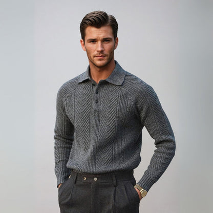 ROSSI | MAGLIONE DI LUSSO DA UOMO CON COLLETTO