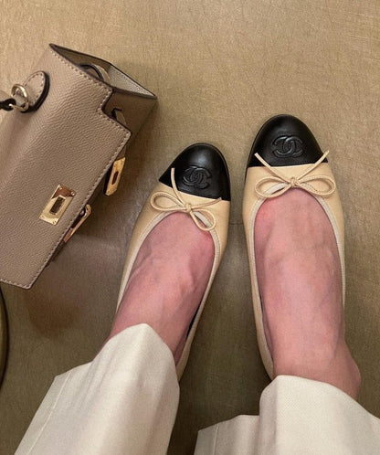 Ballerines "Intemporelles" — Cuir & Daim Signature