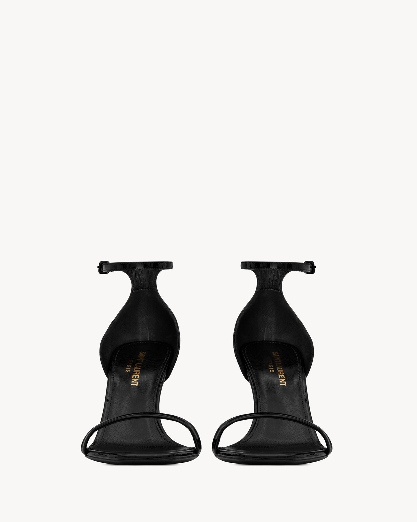 SL Opyum Sandals in Black Patent Leather