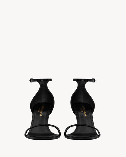 SL Opyum Sandals in Black Patent Leather