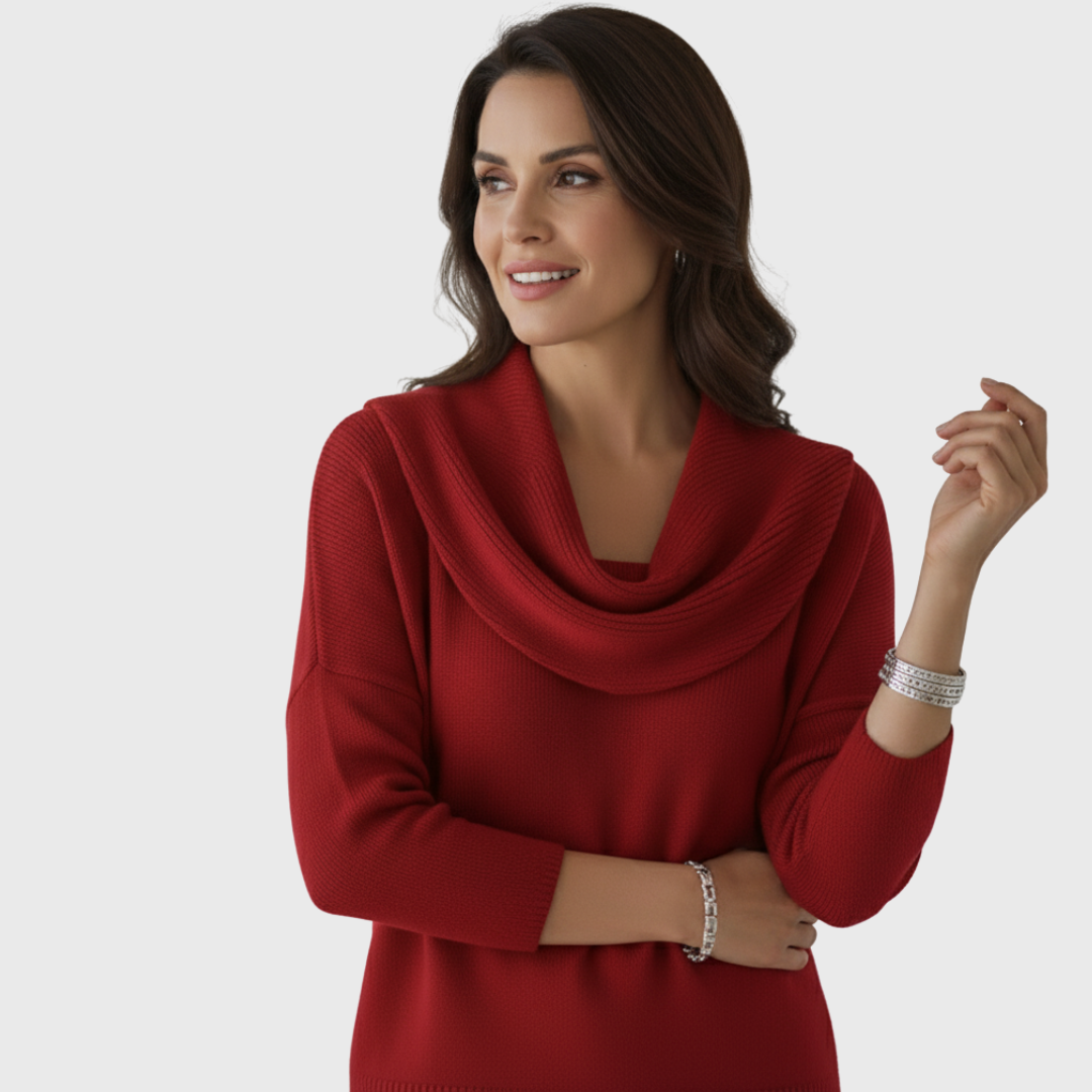 Julia | Maglia con Collo Drappeggiato