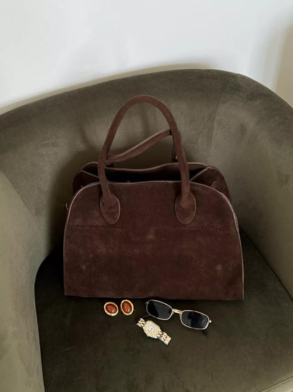 Luisa | Borsa Quotidiana Minimalista in Pelle Suede