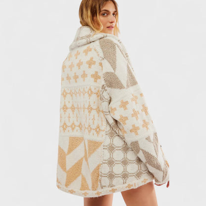 Cardigan Vintage à Col Boutonné