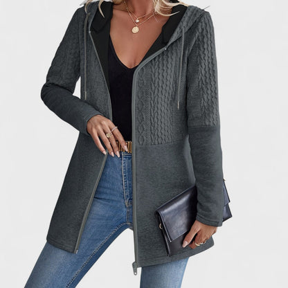 Valentino - Cardigan Grigio con Cappuccio Elegante per Donne