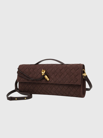 Cherry | Clutch in Suede Intrecciato di Lusso