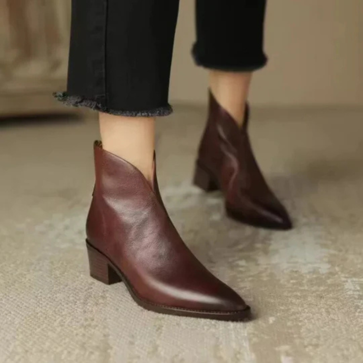 Camille | Bottines Élégantes à Talon Bas